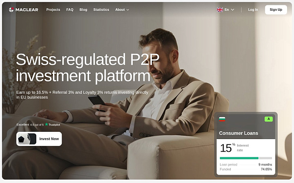 Maclear - инвестиционная P2P-платформа под швейцарским регулированием
